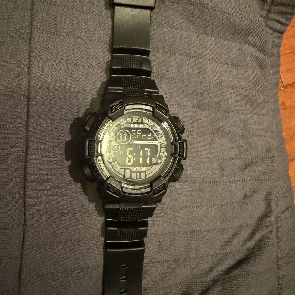Black Digital Sports Watch